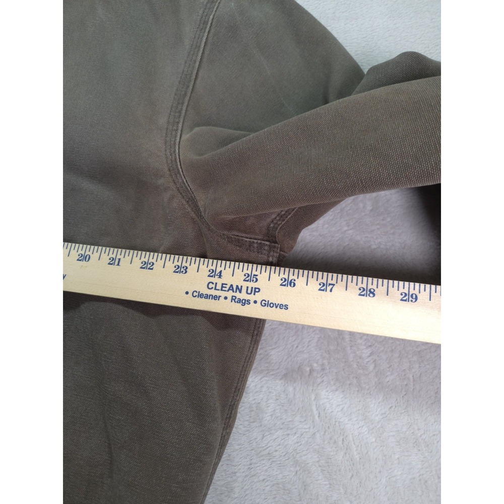 Vintage Carhartt Jacket J130 Brown Mens Large Full Zip Hooded - Picture 8 of 14